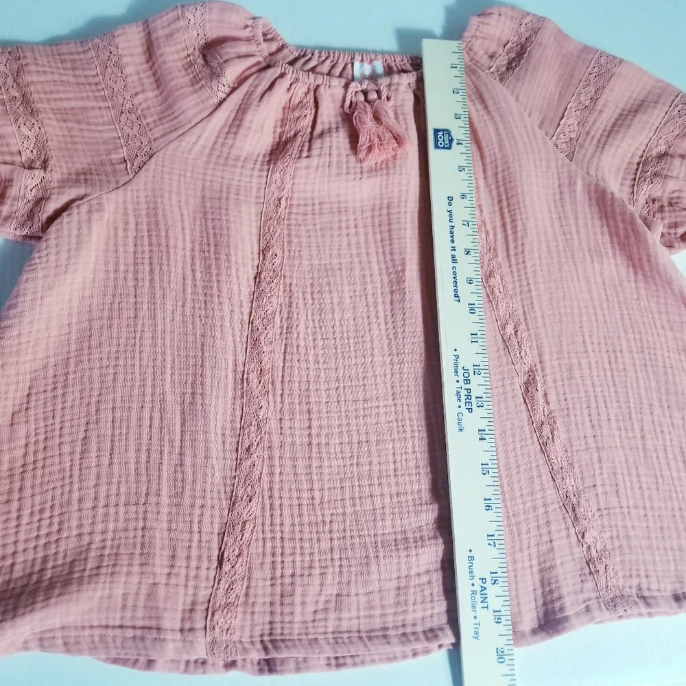 NWT WONDER NATION GIRLS XXL 18 ORANGISH PINKISH COLOR BOHO BLOUSE